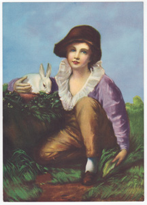 Boy and Rabbit by Raeburn
